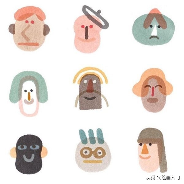 可爱温馨的手绘风插画,色彩鲜艳线条简单的插画