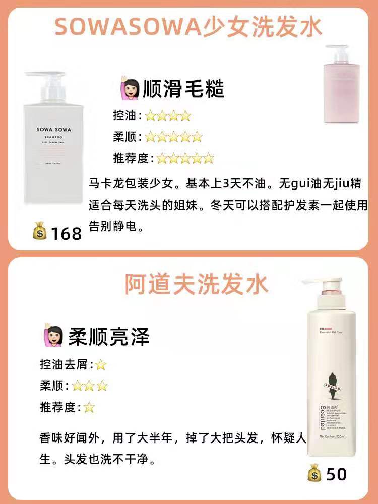 八款洗发水测试,公认最好的三款洗发水