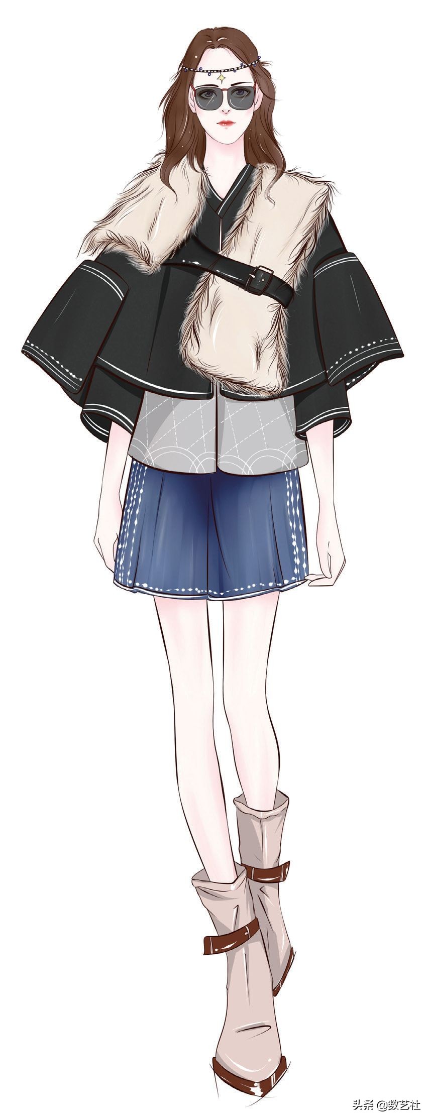 手绘大神服装画,服装设计ps手绘板绘画入门教程