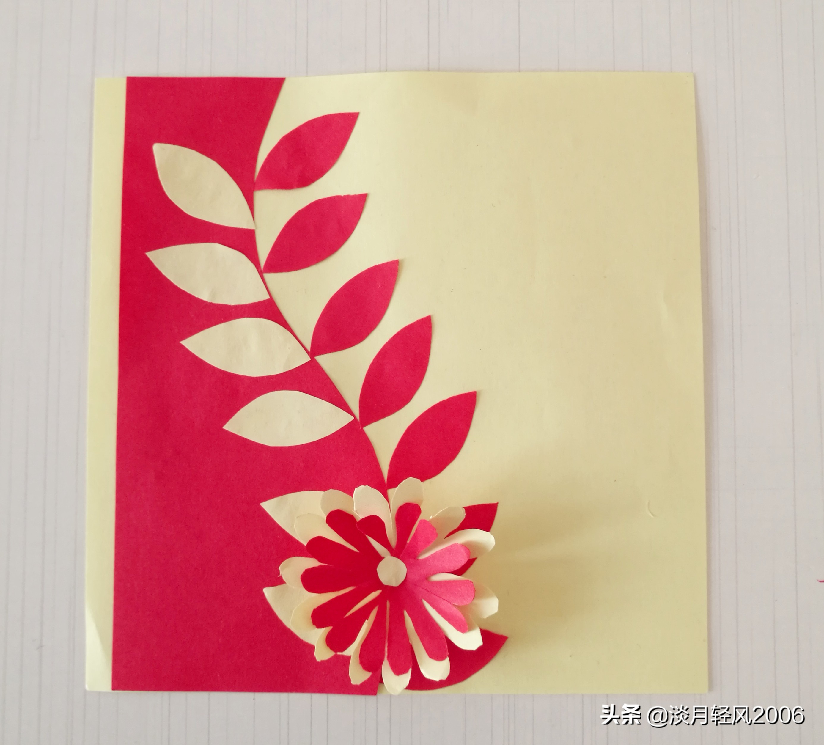 适合幼儿做的简单新年手工贺卡,可以用硬卡纸做的手工贺卡