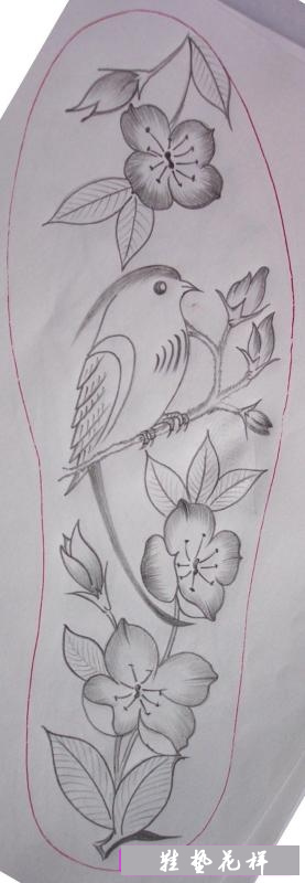 刺绣鞋垫花样各种图案,鞋垫美术花样图案大全