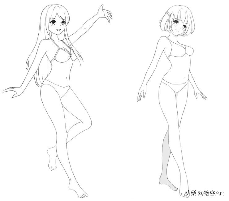 动漫人物只画一个头,大头动漫人物绘画