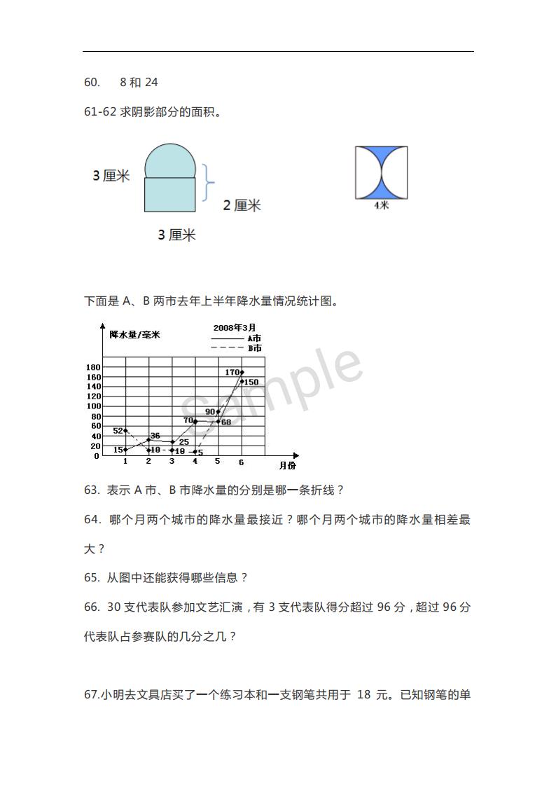 小学数学五年级必练经典题100道,5年级必考100题数学讲解