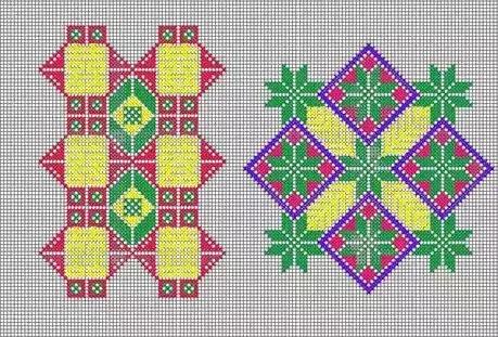 老式小格子十字绣鞋垫绣法慢动作,50种好看的十字绣鞋垫图案