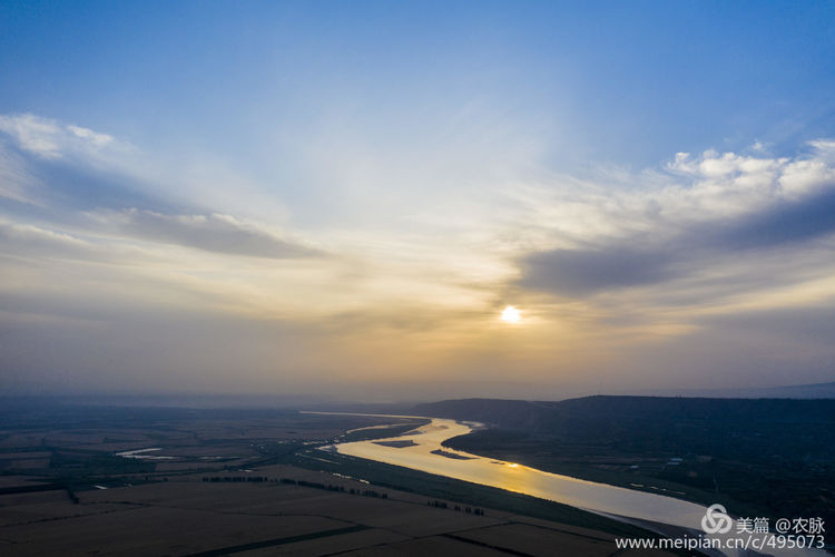 豫西老家放飞机,空中看黄河美景