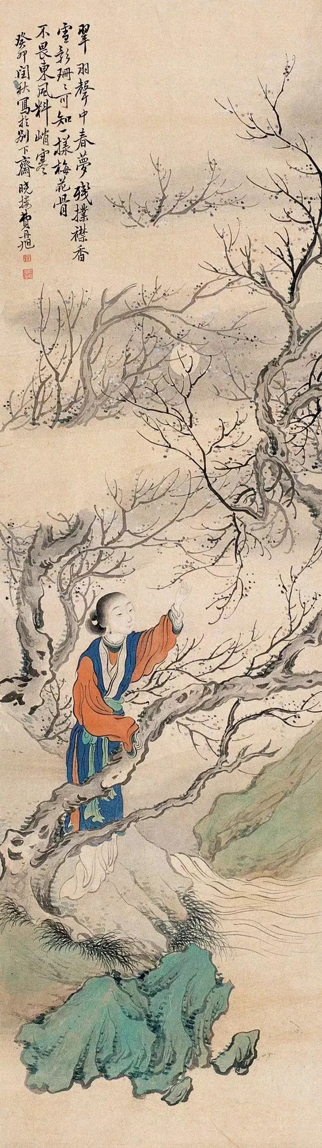 清代名家费丹旭笔下仕女图,费丹旭仕女画高清