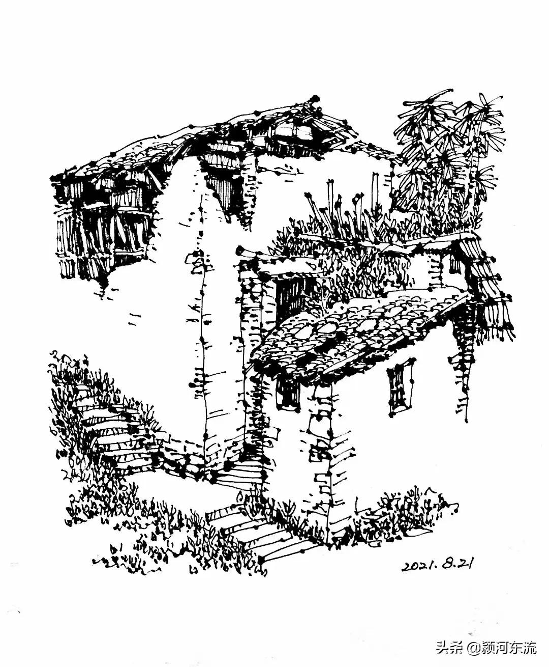 刘福建与他的钢笔画