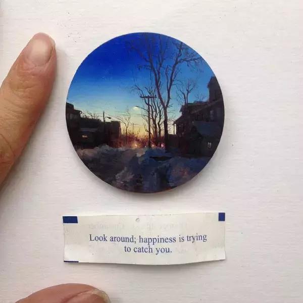 去艺术馆旅游回来画一幅画,油画风景随身带