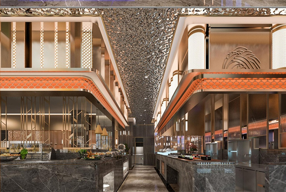 性价比高的自助餐厅装修设计案例,金水区自助餐厅装修设计方案