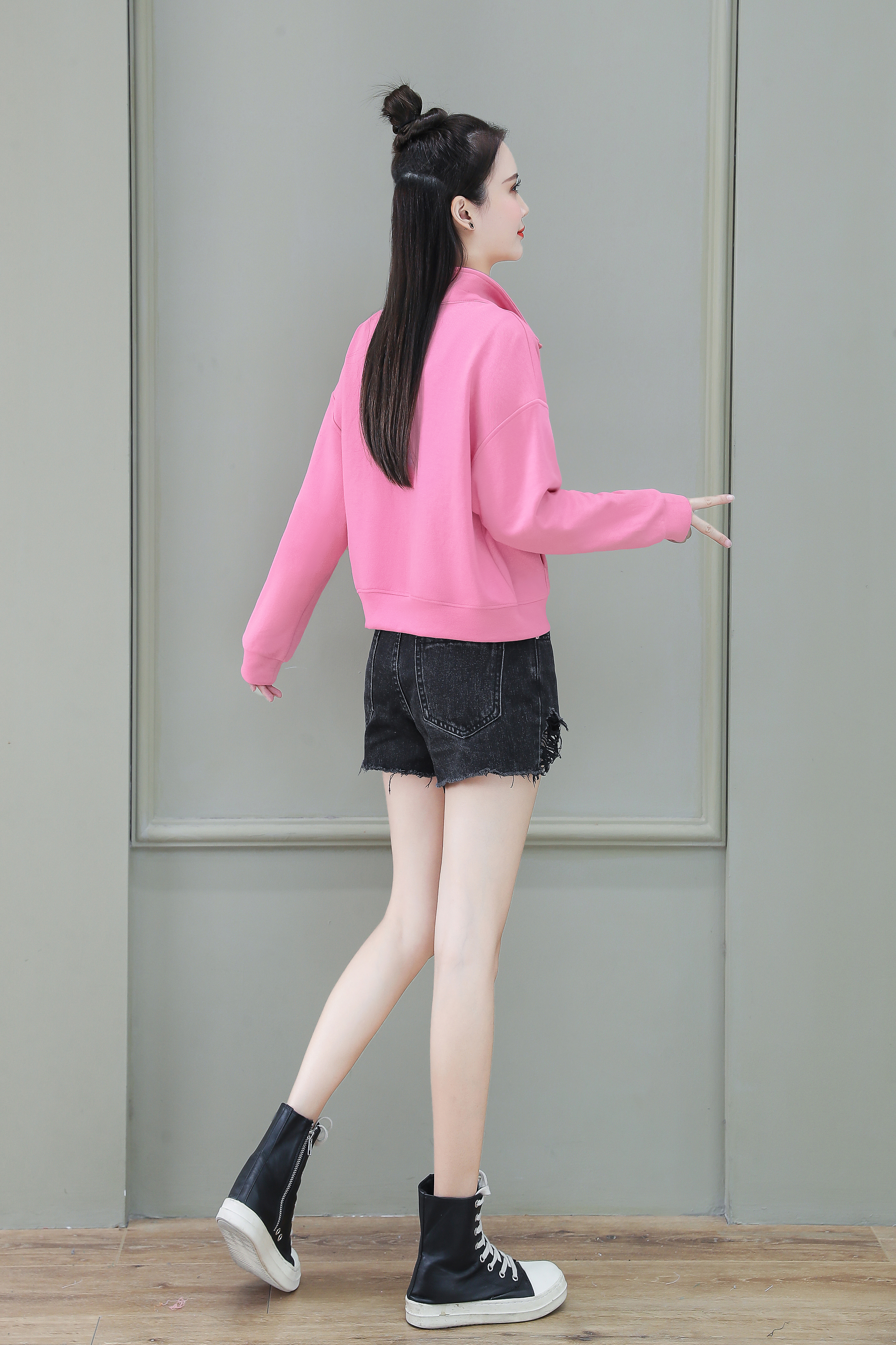 薄款卫衣女连帽夹克短款,薄款连帽卫衣外套女2022新款爆款