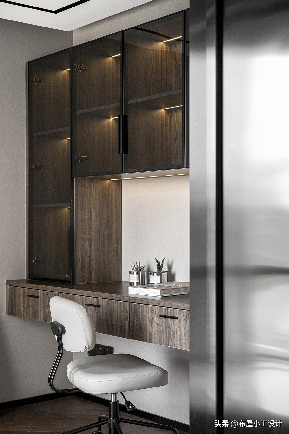 极简原木风别墅胡桃木,极简胡桃木风格全屋效果图