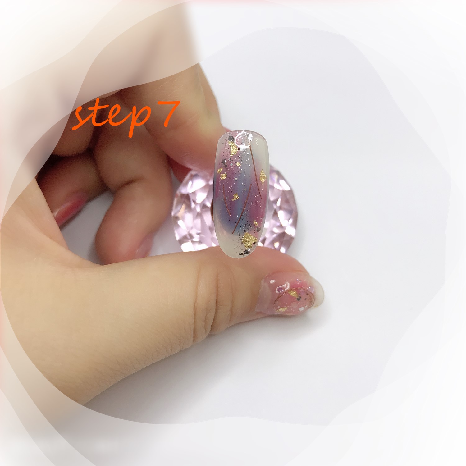 简单晕染美甲教程腮红黄皮,美甲网红款红色日系晕染