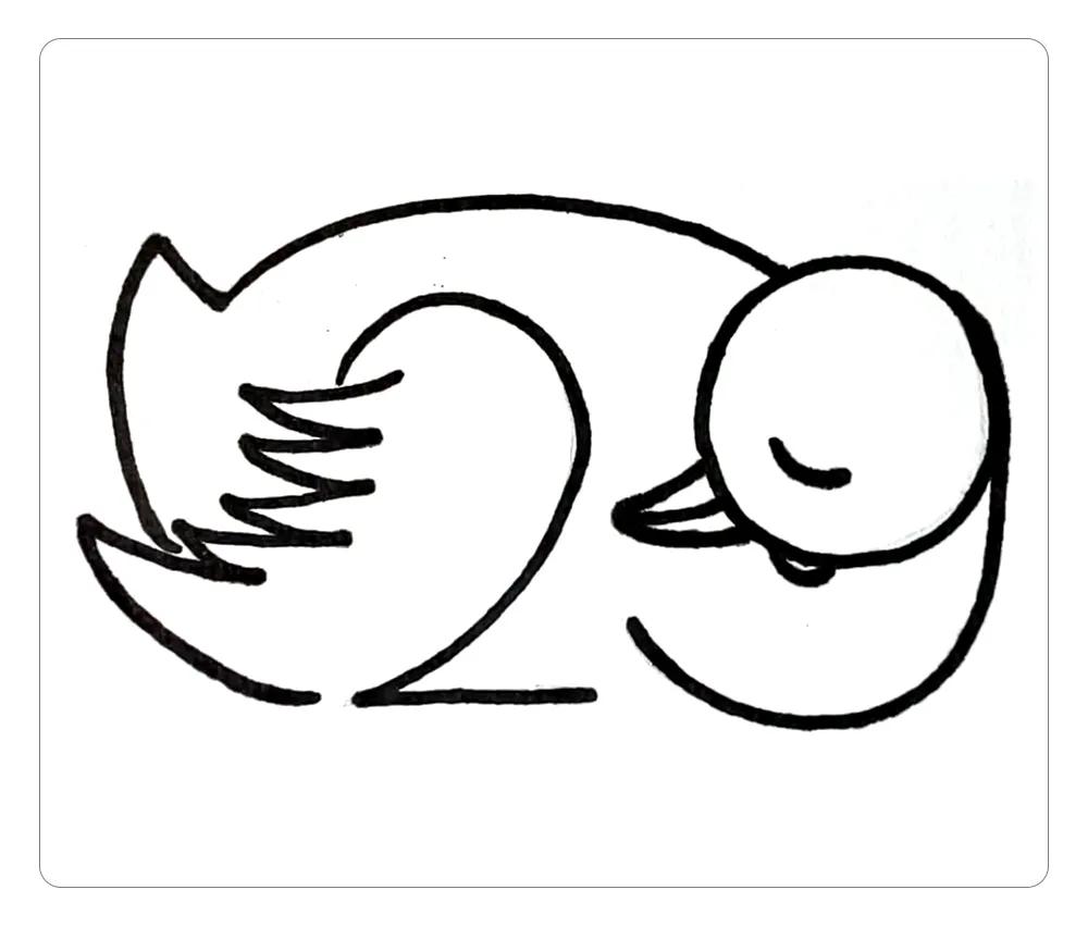 简笔画天鹅图片大全可爱,幼儿简笔画大全最简单天鹅