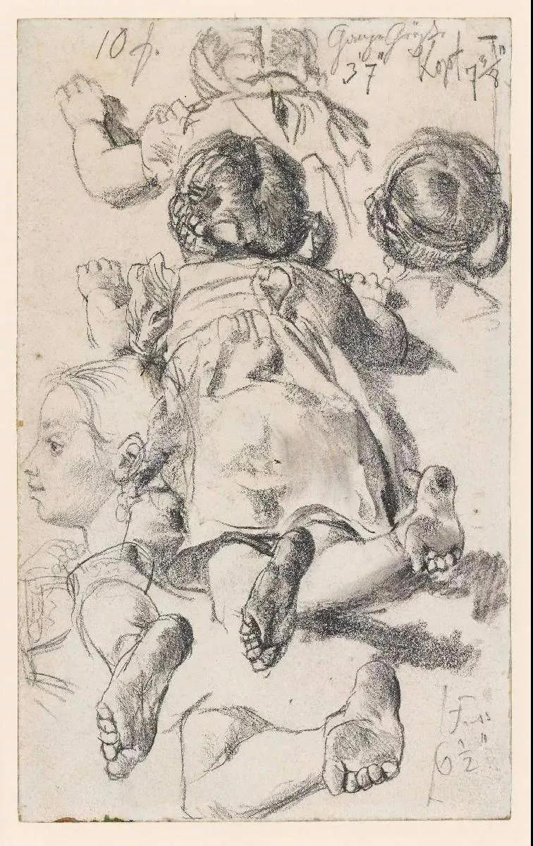 阿道夫门采尔速写作品,门采尔高清速写作品图片