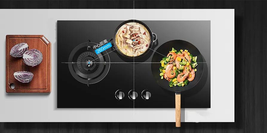 万喜煤气灶双灶家用猛火2022款,万喜燃气灶348