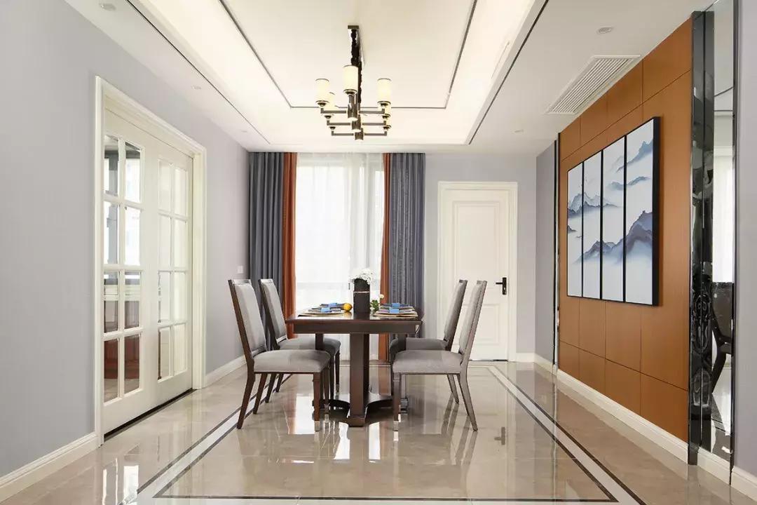 中式简美混搭效果图,现代中式时尚风格装修全屋效果图