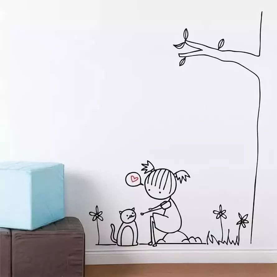 你家的墙贴,墙绘自己的家