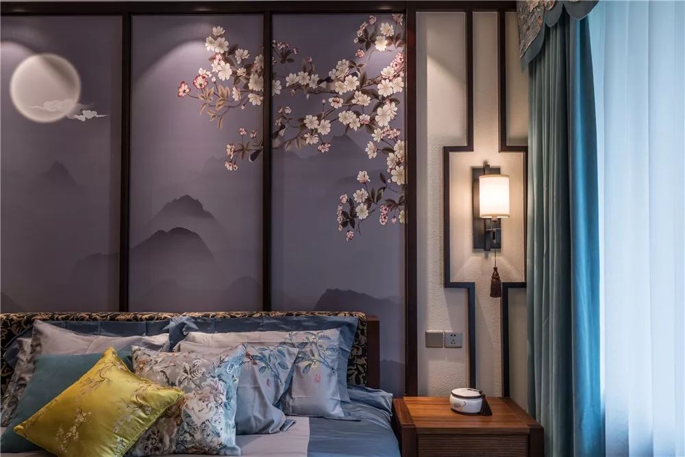 新中式风格无主灯140平装修,140平客厅新中式装修效果图