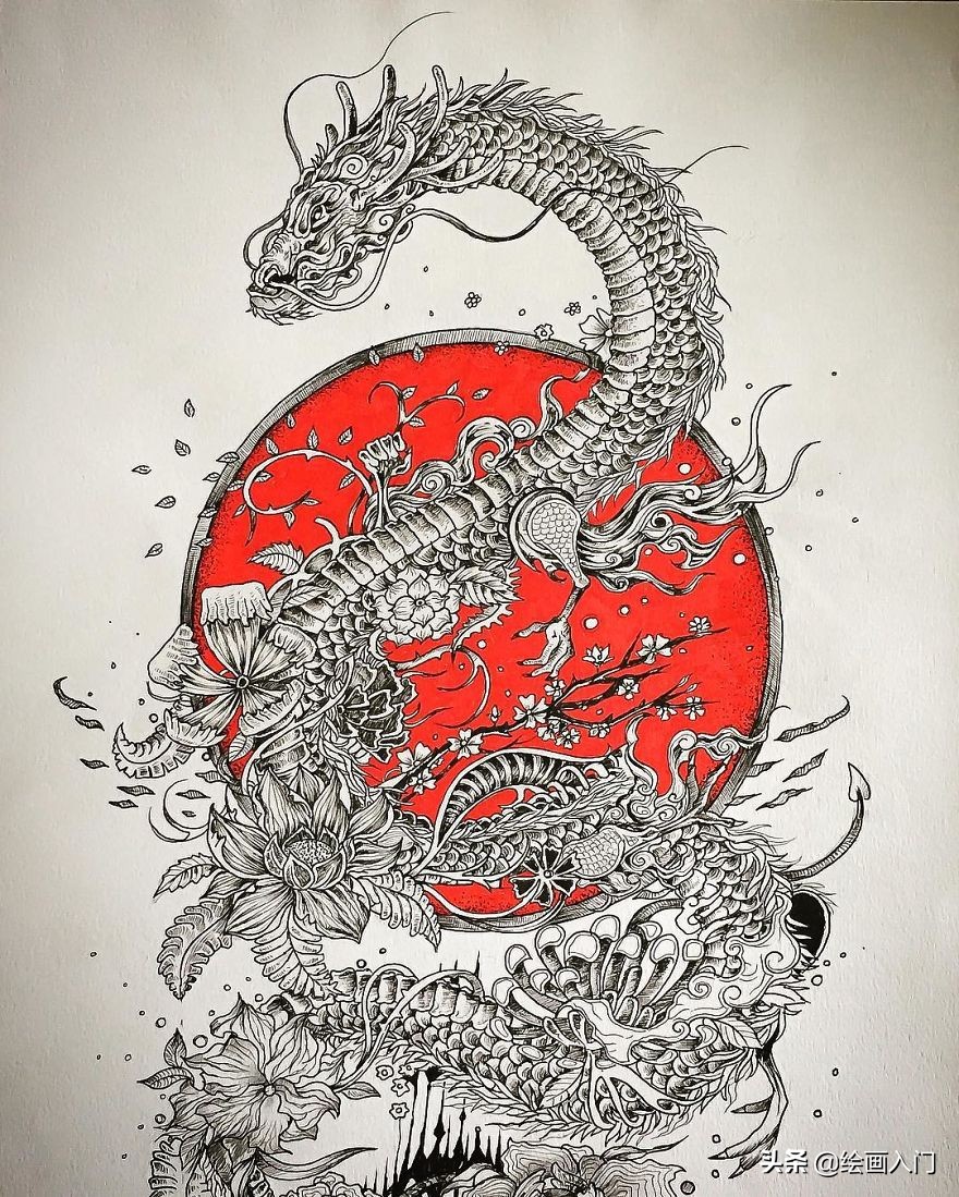 黑白创意手绘插画花素材,黑白创意艺术插画图片