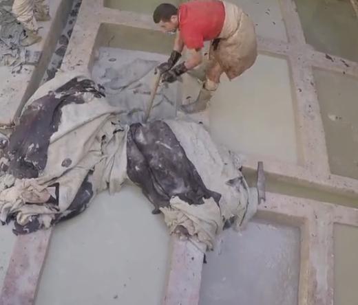 摩洛哥古法制皮视频,摩洛哥皮革制作全过程