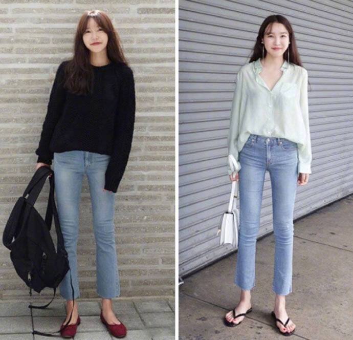 各种牛仔裤的穿搭长袖,牛仔裤穿搭夏季精致