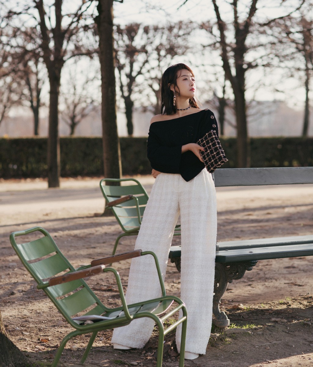 宋茜穿超长高筒靴,穿蕾丝长筒靴的宋茜