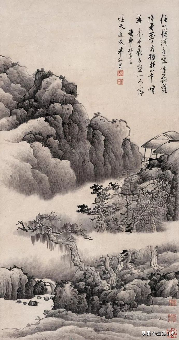 最真实的国画山水画,当代国画山水中的点景人物