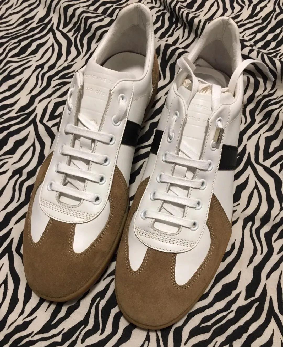 德训鞋奶油蓝白,白百何黑色德训鞋穿搭