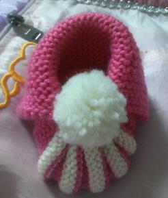 温暖又好看的宝宝毛线鞋编织,爱心棒针棉拖鞋的编织教程