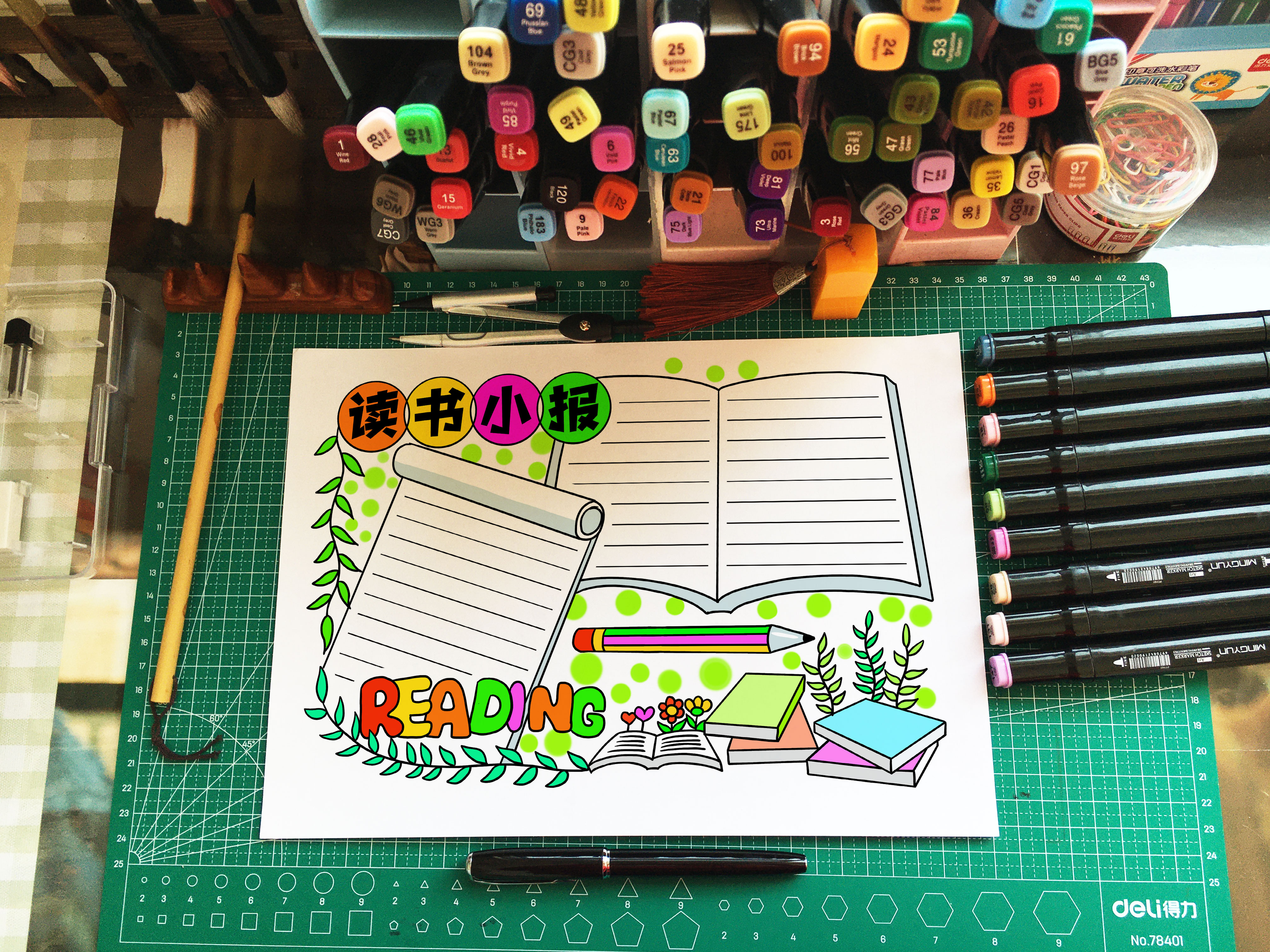 读书小报手抄报内容摘抄三年级,五年级读书小报手抄报简单又漂亮