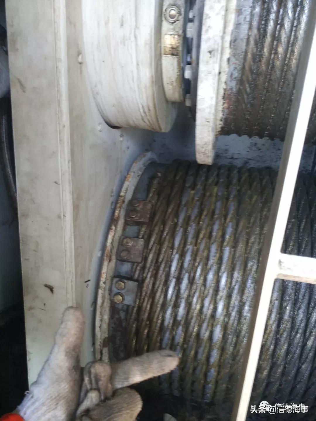 如何给DECKCRANE换钢丝——最后一步，换HOISTING钢丝