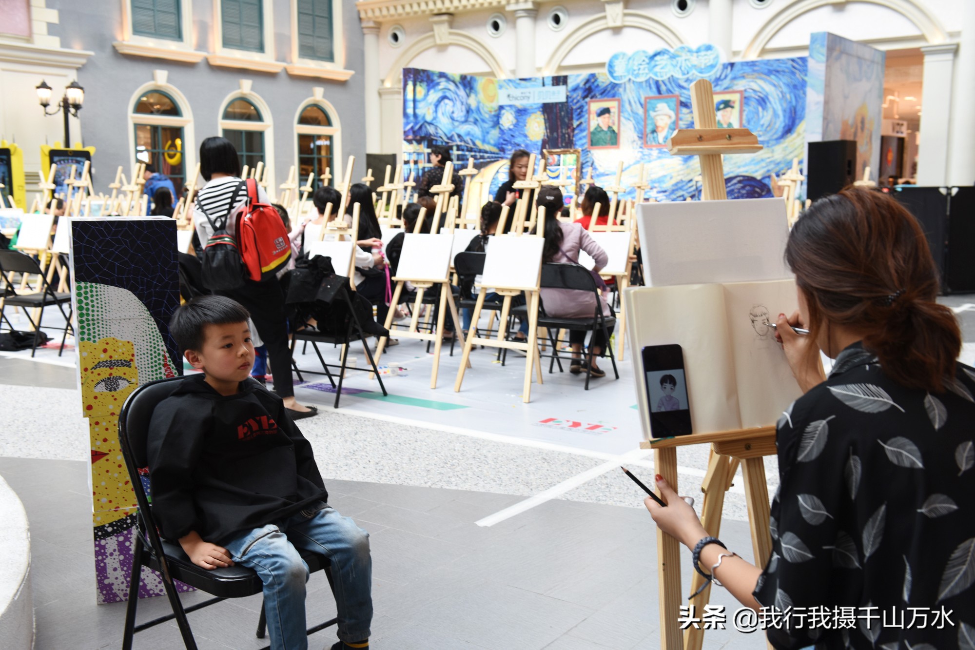 梵高的星空绘画教程油画棒,梵高星空儿童油画教程