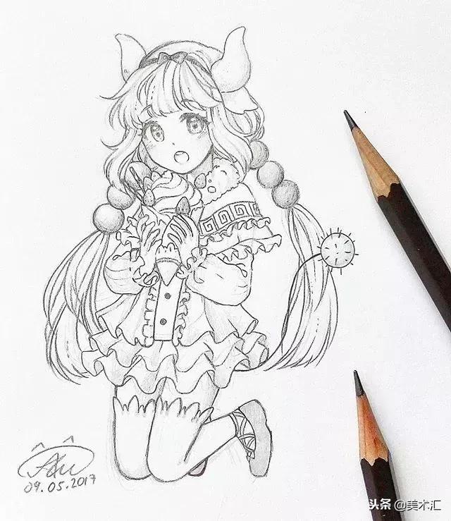 线条感十足的动漫人物,线条感很强的人物素描