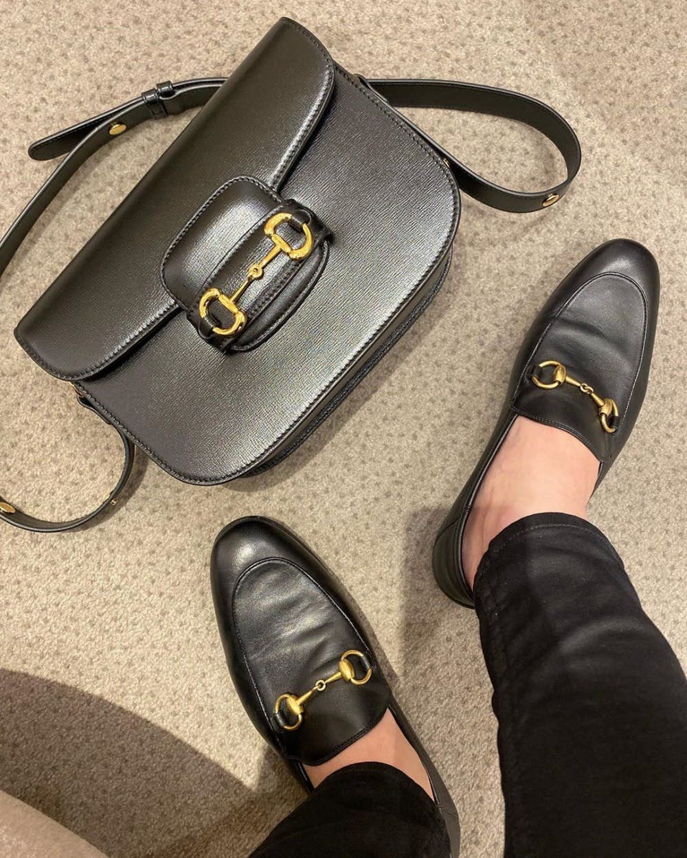 gucci马衔扣单肩包照片,gucci互扣式双g迷你手袋经典款