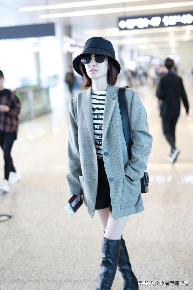 王丽坤黑色西装搭配,王丽坤穿搭黑色西服