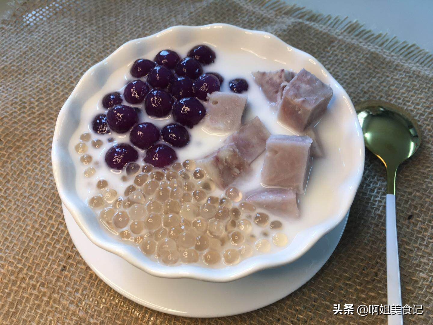 西米露香芋糖水简单做法,香芋西米露糖水做法大全