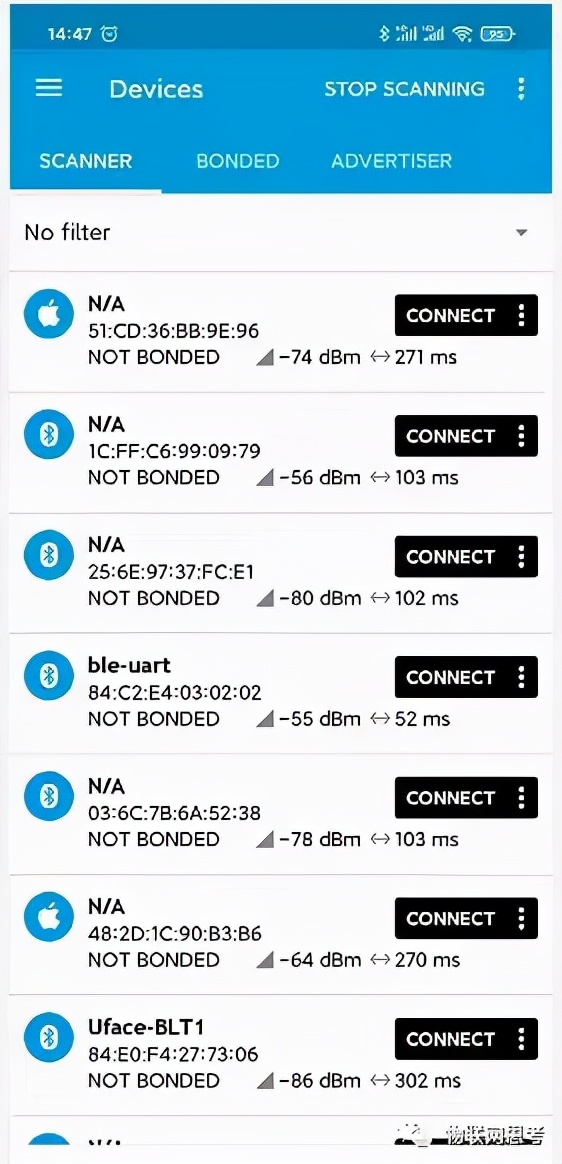几款常用的ble调试app（nRFConnect、BLE调试助手、LightBlue）