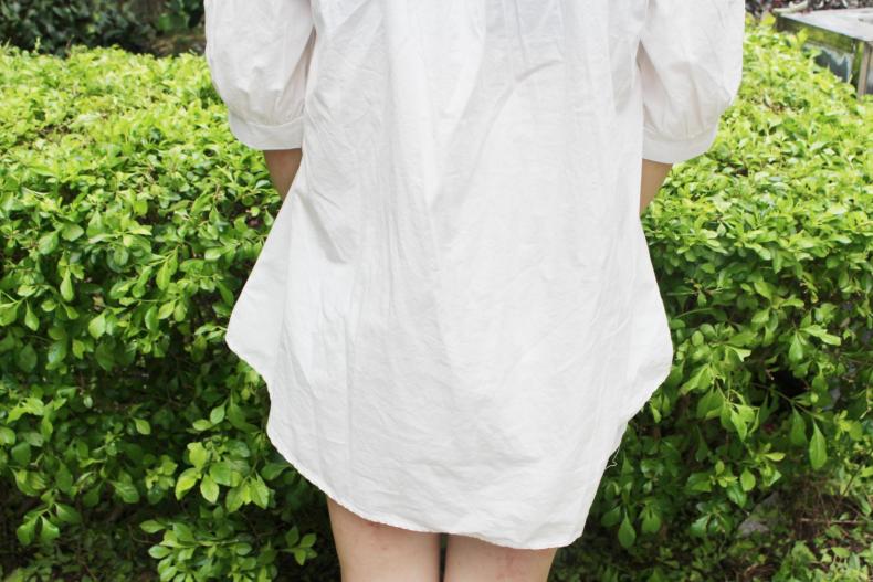 高端欧货刺绣钩花纯棉白色衬衣,验货拍照片