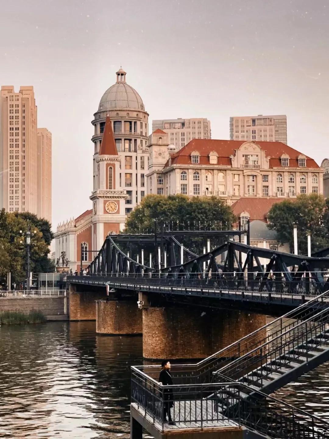 天津绝美夜拍,天津超美晚霞