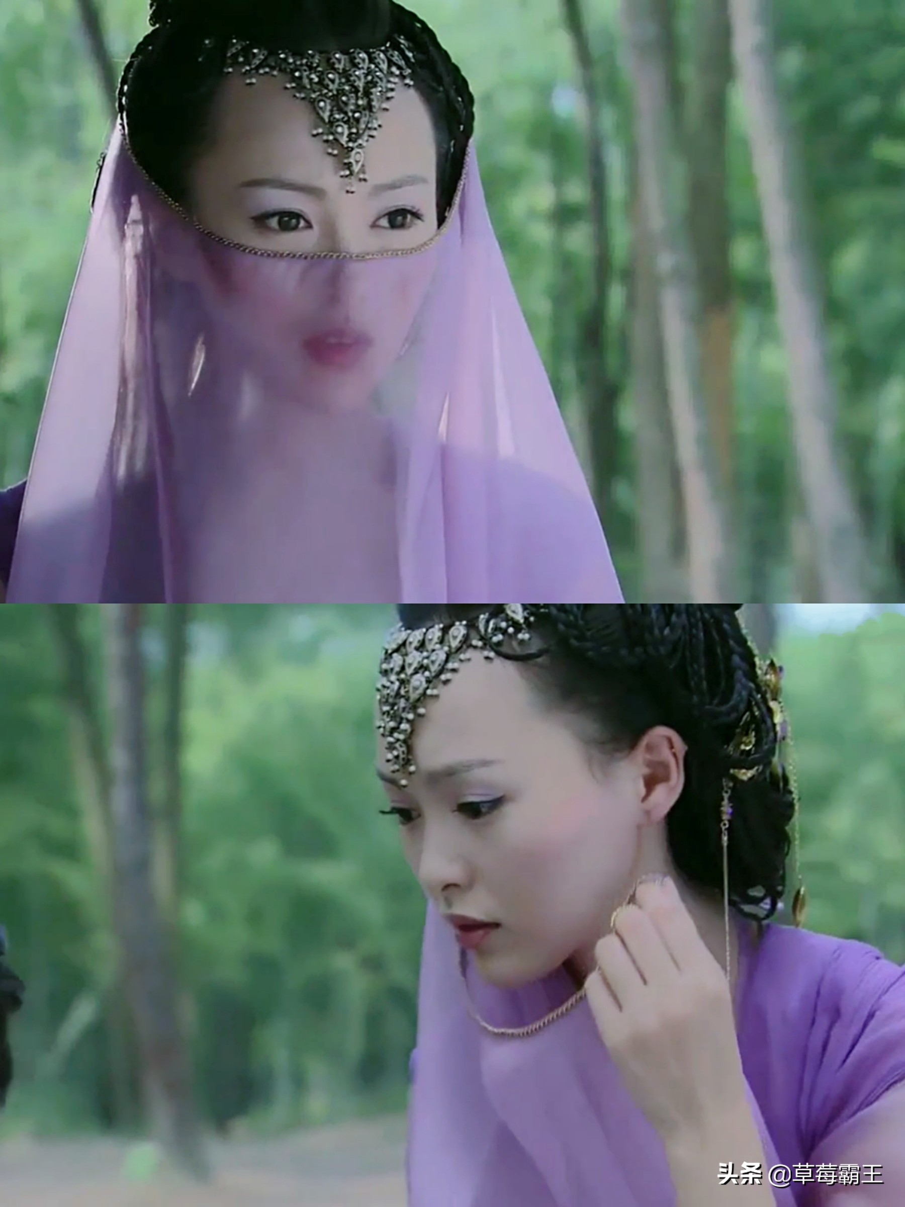 无刘海古装发型编发,古装编发齐刘海