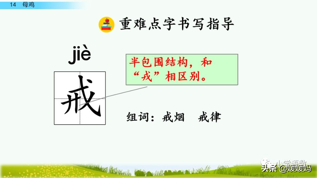 四年级下册第13课小练笔仿写母鸡,四年级下册14课母鸡的预习完整版