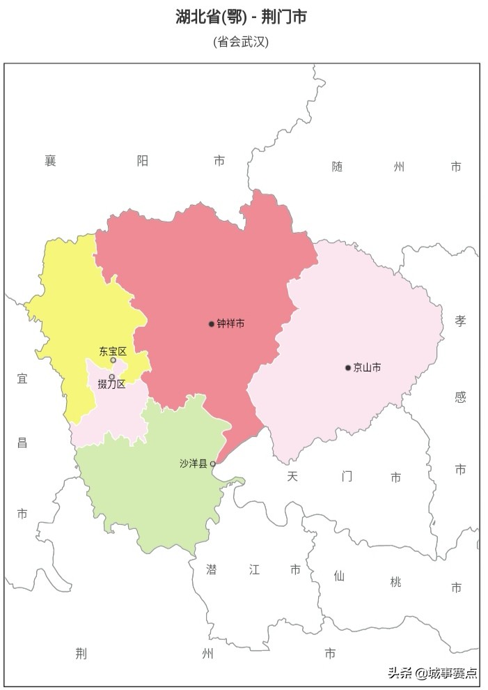 湖北省地图行政区划,湖北省各市县行政区划图
