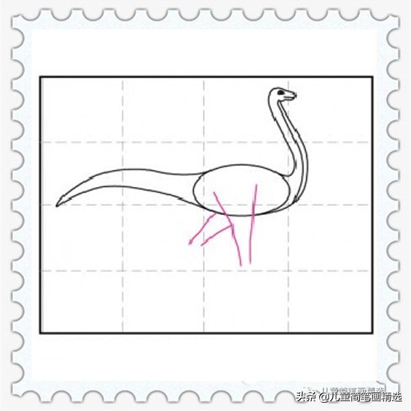 简笔画100个恐龙9-10岁,恐龙化石简笔画步骤