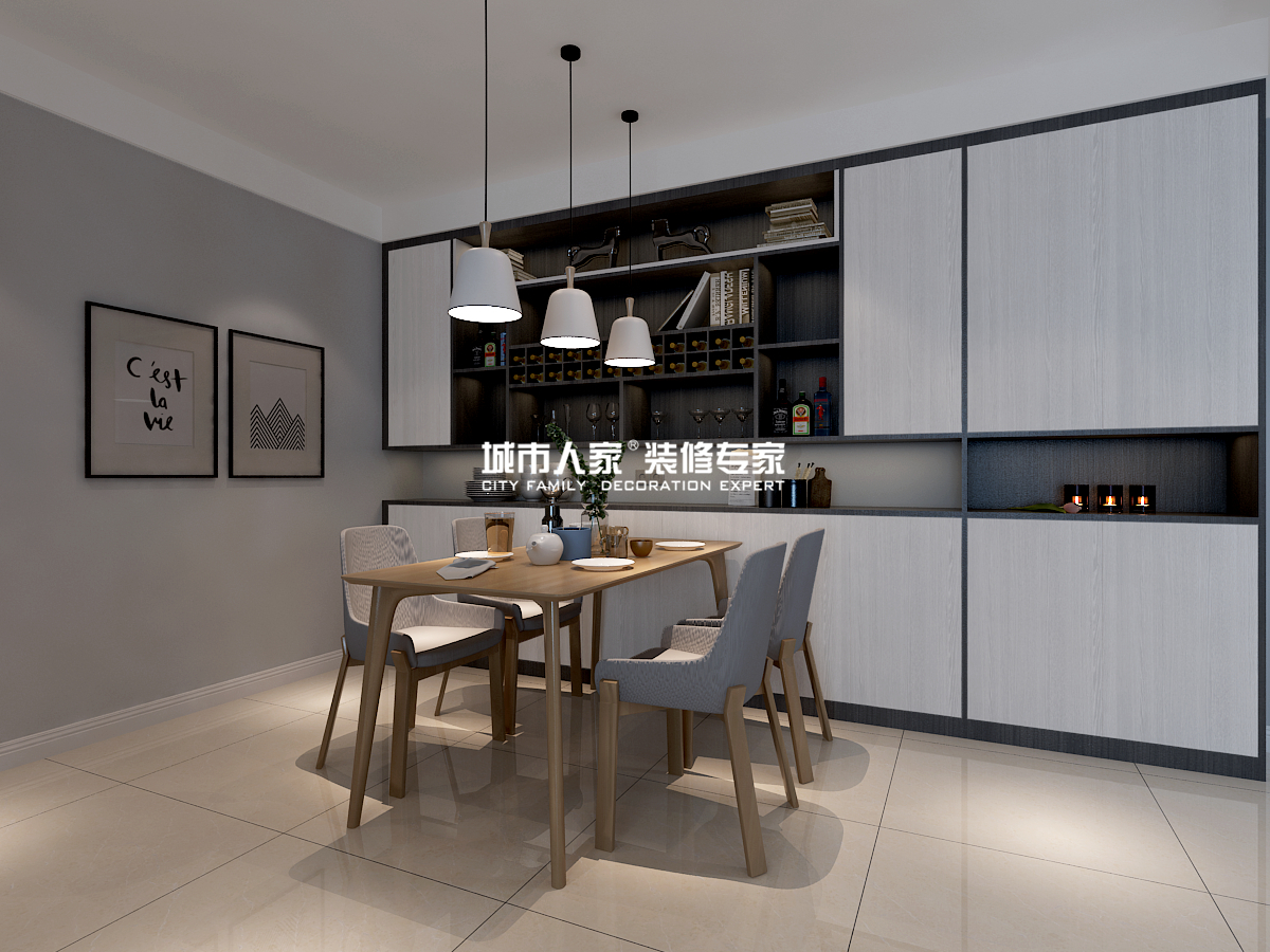 湖西景苑176平方装修效果,家设计布局图