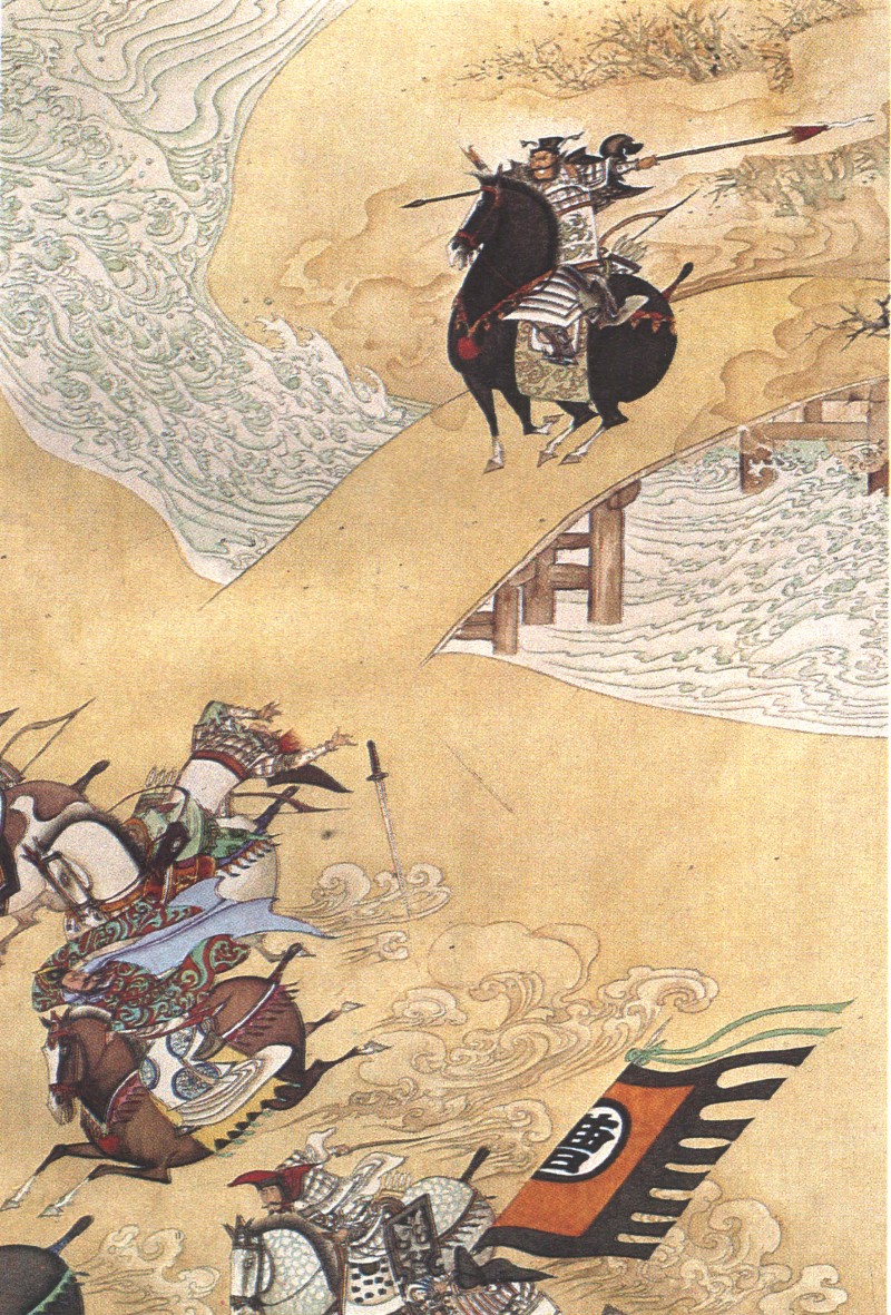 工笔三国演义五虎大将图,陈全胜小说插图