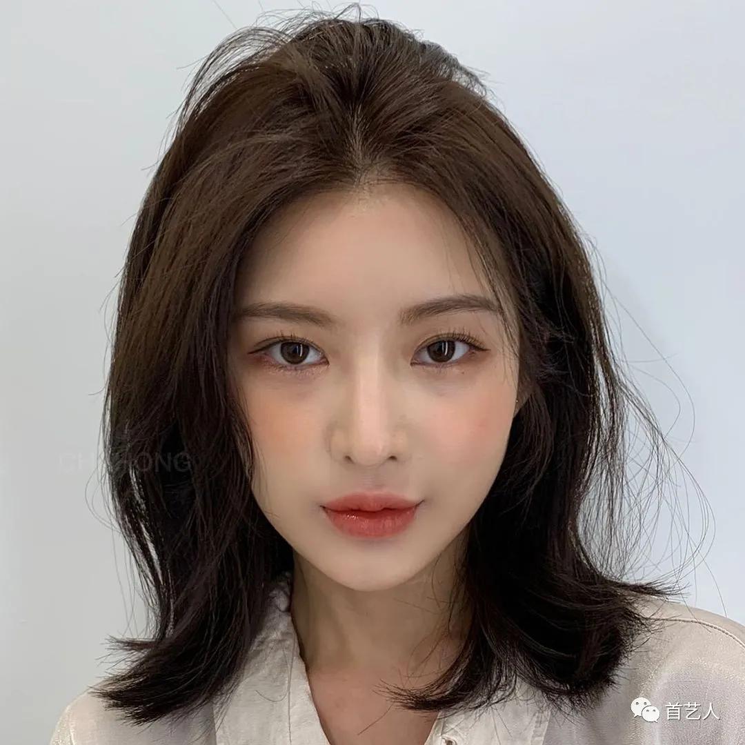 短下巴剪刘海,短下巴短发发型