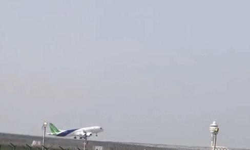 c919国产大飞机第二条信息,c919首飞降落虹桥