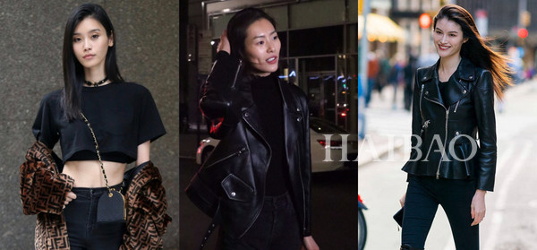 奚梦瑶何穗大表姐的维密秀,奚梦瑶何穗刘雯冬季街拍机场