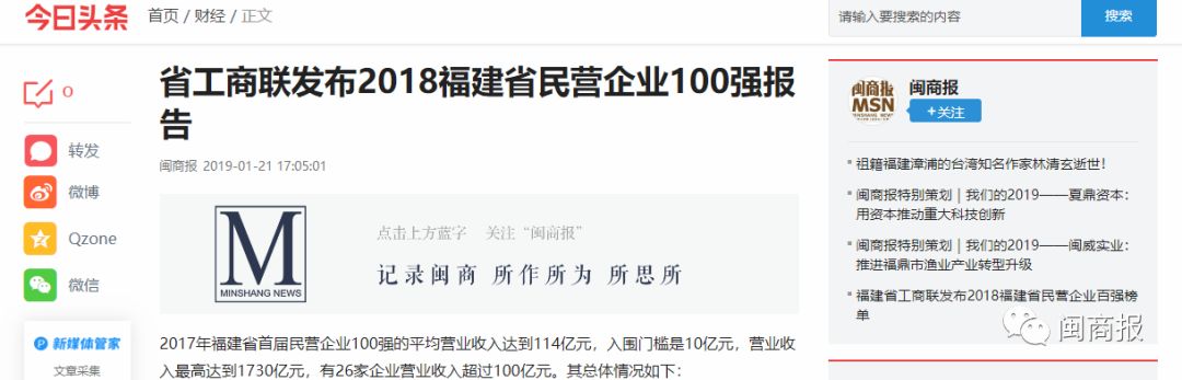 闽商报头条,闽商报传媒