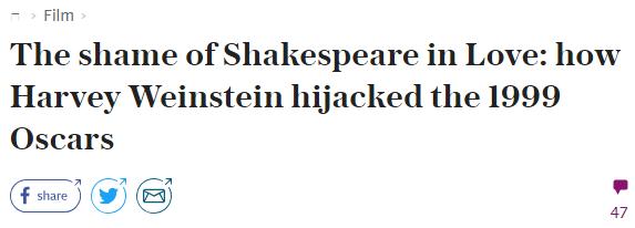 从那以后我就不信奥斯卡了